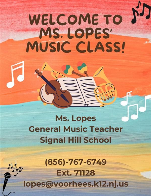 Welcome to Ms. Lopes' Music Class!